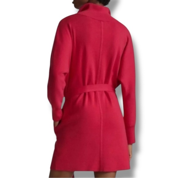 Anthropologie Daily Practice Pink Belted Oversized Sweater Dress Small - Picture 3 of 13